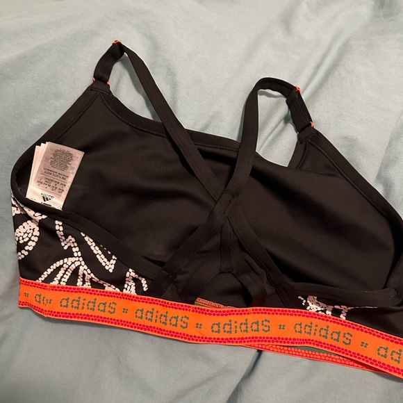 Black and orange Adidas sports bra - Picture 2 of 2